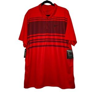 Nike Dri Fit Red Golf Shirt